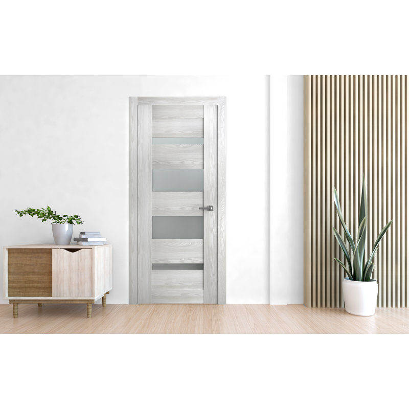 Porte battante intérieure Avon 07-01 DIY-FRIENDLY, 35,875 po x 95,24 po, Gauche, Chêne Veralinga