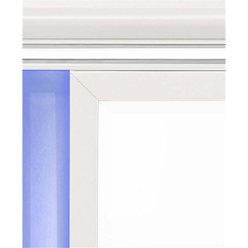 Laveda Pearl White Finish Mirror W/LED, 36 po x 47 po