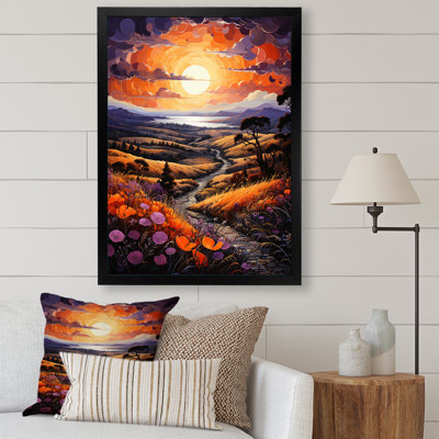 Lindoro Sunset Tangerine Twilight Patchwork II - imprimé