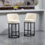 Ensemble de 2 tabourets de bar à hauteur de comptoir, tabourets de bar moderne avec dossier, tabourets de bar rembourrés en tissu de lin pour îlot de cuisine-1228456130