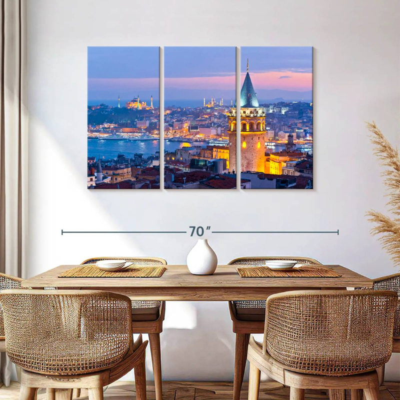 Crépuscule Tergel Istanbul, H 36 po x l 57 po