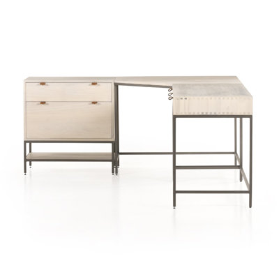 Trey Solid Wood Modular L-Shaped Executive Desk