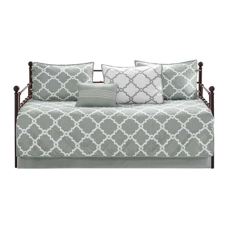 Pitts 6-Piece Reversible Daybed Ensemble, Gray