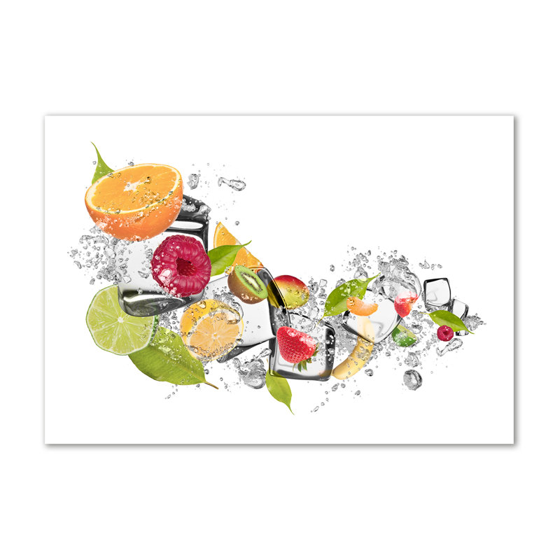 Fruit With Ice - No Frame Print on Canvas