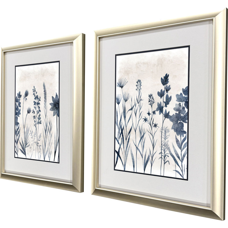 Blue Dye Framed Art