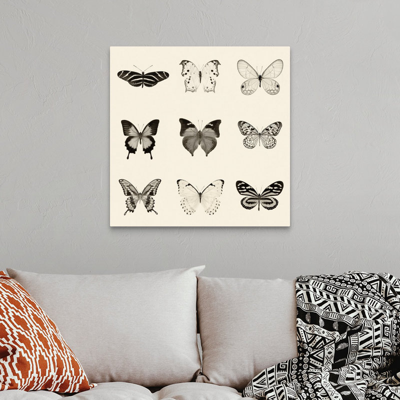 « Butterfly BW 9 patch » par Debra Van Swearingen-impression, Toile tendue, H 36 po x l 36 po x 1,25 po