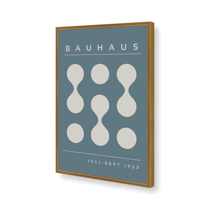 Impression de tempête Bauhaus Flow II bleu, Reproduction encadrée sans passe-partout, H 17,25 po x l 13,25 po x P 1,25 po