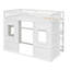 Lit mezzanine simple avec échelle - blanc-1532767076