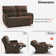 Zero Clearance Recliner Power Reclining Loveseat Sofa with Adjustable Headrest, RV Recliner Loveseat for Small Spaces