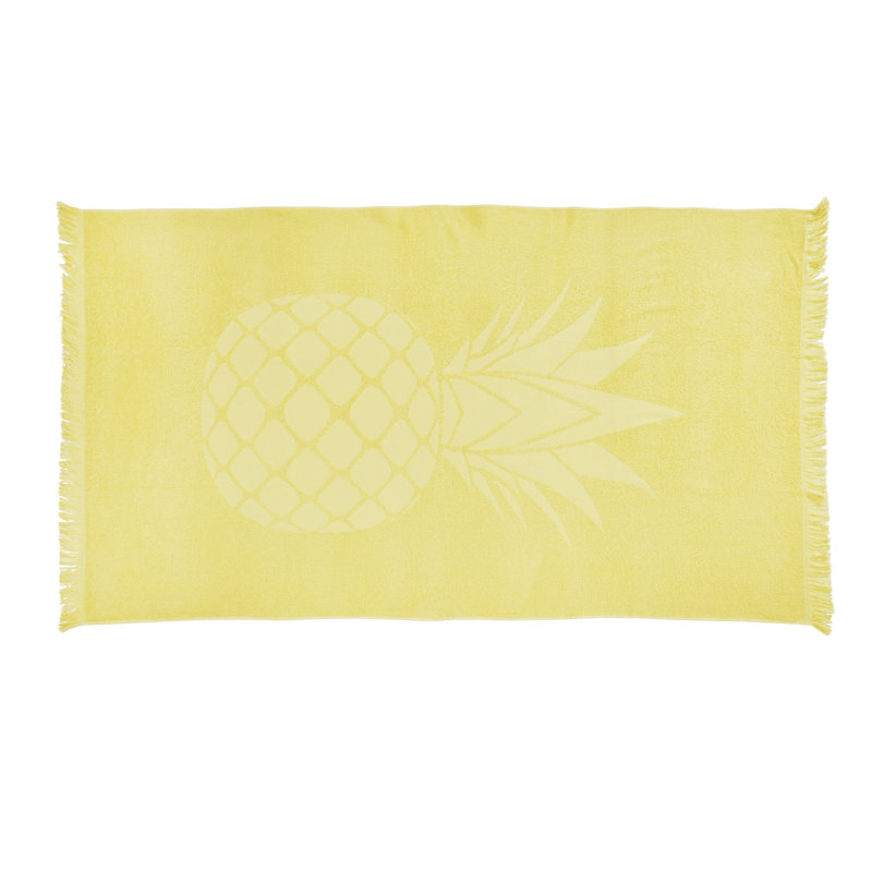 Quebec Lightweight Beach Towel, Lemon