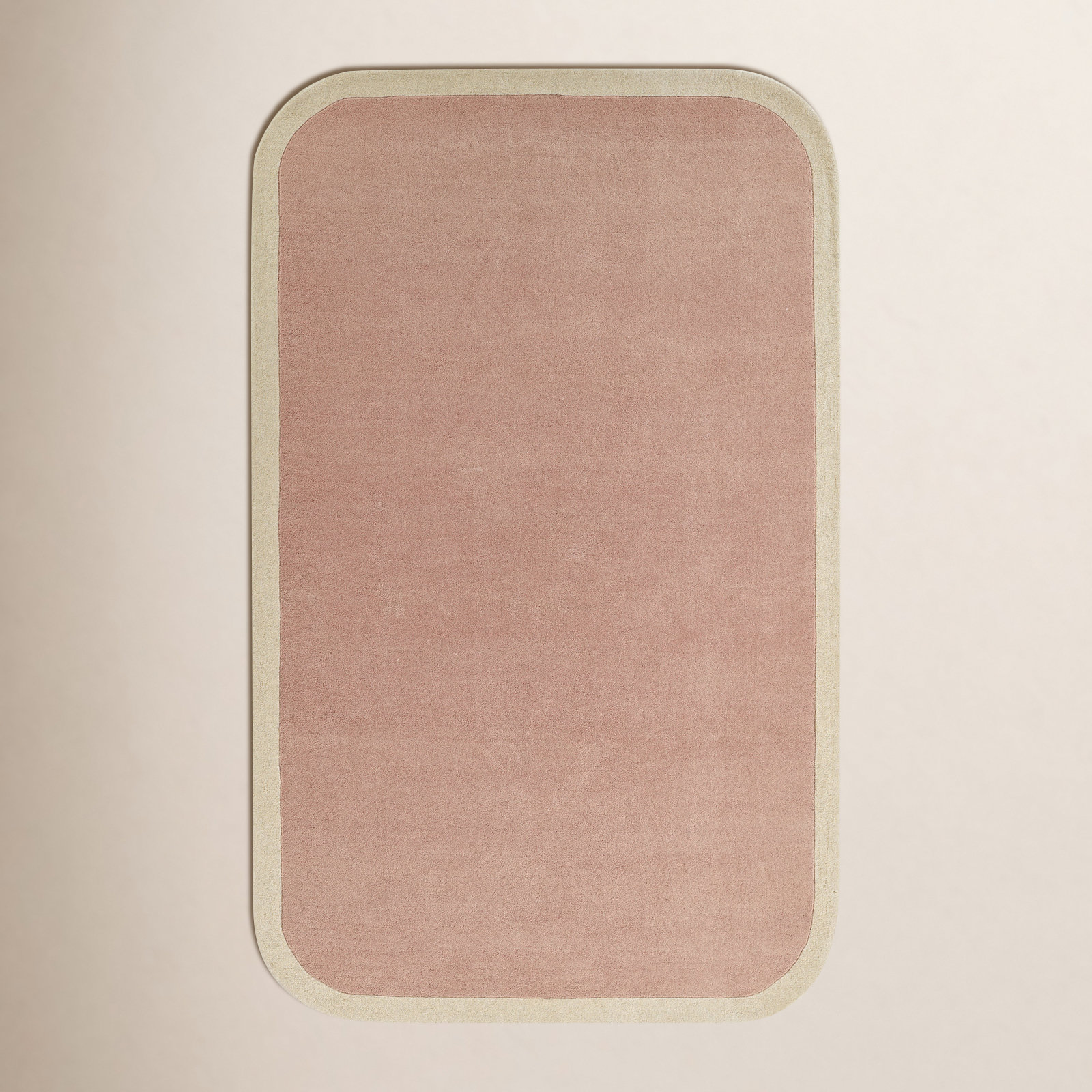 Tallulah Handmade Wool Pink Rug, Rectangle 3'6" x 5'6"