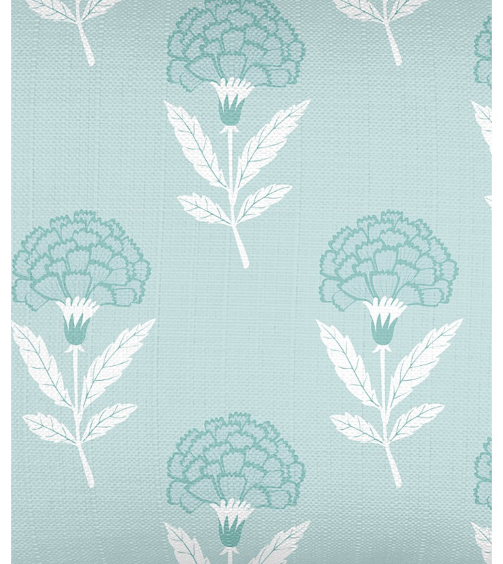 Printed Pillows Linen Pillow Cover, Mint Green, Rectangle 14" H x 40" W, Down Blend