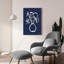 Art mural en verre à motif floral, "Marine" par Pamela Munger-1316527799