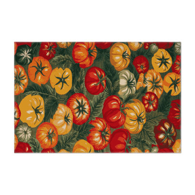 Tapis d'intérieur et d'extérieur brun Botanical