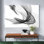 Abstrait noir et blanc par Irena Orlov - reproduction d'art sur toile tendue