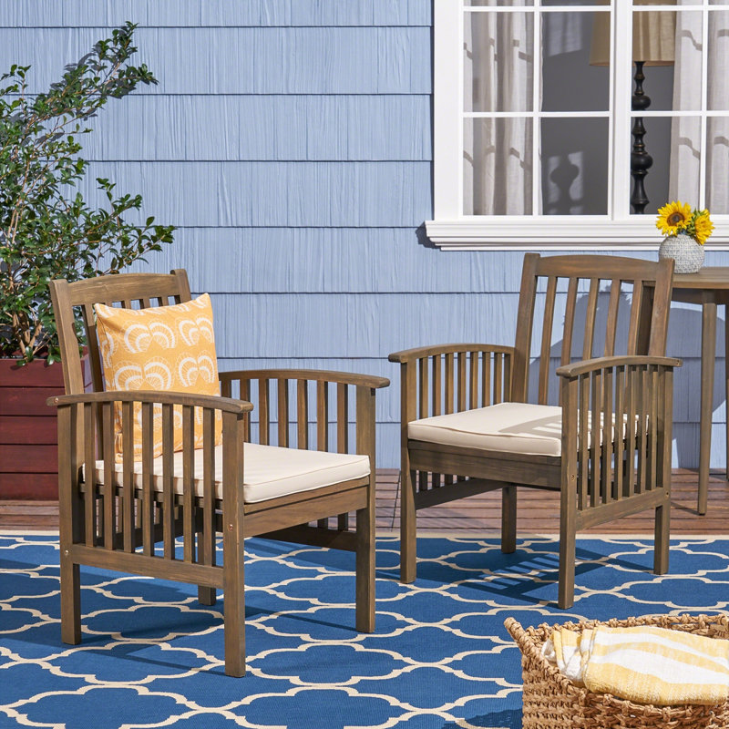 Ensemble de 2 chaises d'extérieur Farmhouse, Gris