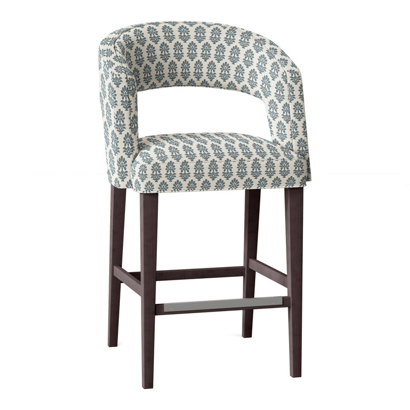 Tabouret 30 "Bryant, Perigold Francine bleu fumée, Montego Bay