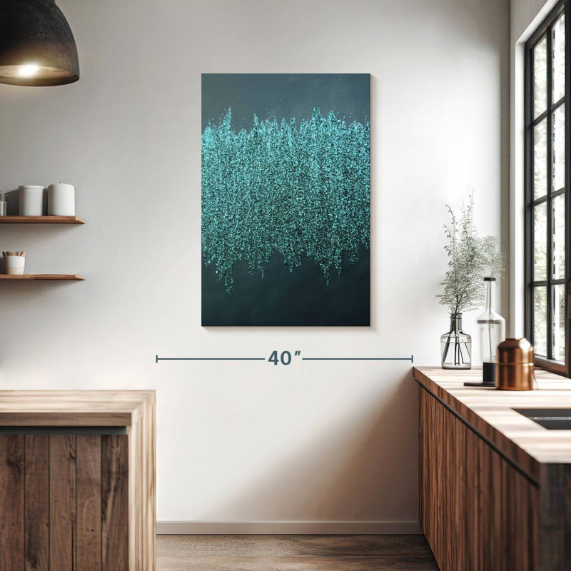 Avery Turquoise Shimmer, 39" H x 26" W