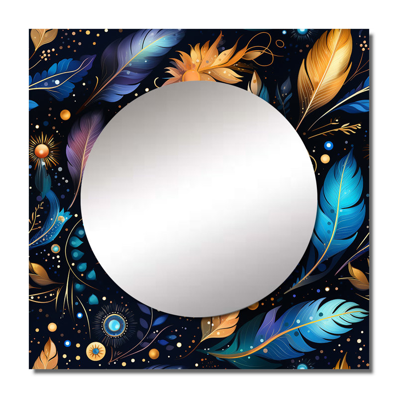 Cosmic Nomad Boho Pattern III Mirror, 29" x 29"