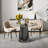  Mekisha Mirrored Glass Dining Table Gray Glass Base