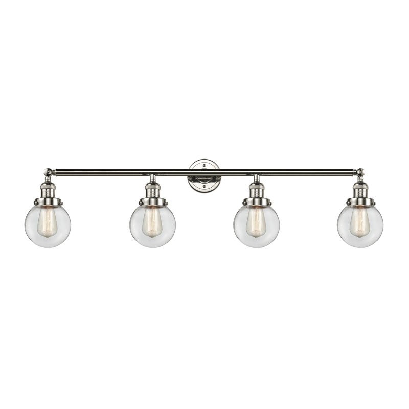 Lorri 4 - Light Vanity Light, LED, Clear, Polished Nickel