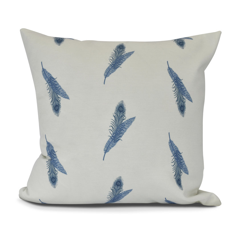 Goals, Gourds, And Gatherings Outdoor Reversible Throw Pillow, 20" H x 20" W, Blue