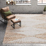 Adelina Geometric Handmade Flatweave Jute/Wool Natural/Ivory Area Rug