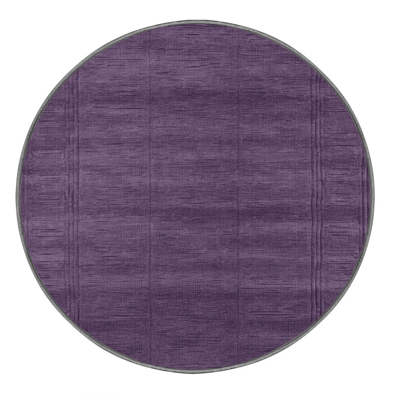 Tapis mauve lavable à la machine, Rond 3 pi