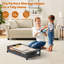 Rangement sous le lit avec roulettes, contenants de rangement sous le lit de 60 L avec couvercles transparents, tiroir en métal pour vêtements, chaussures, jouets, paquet de 2, noir-130917647