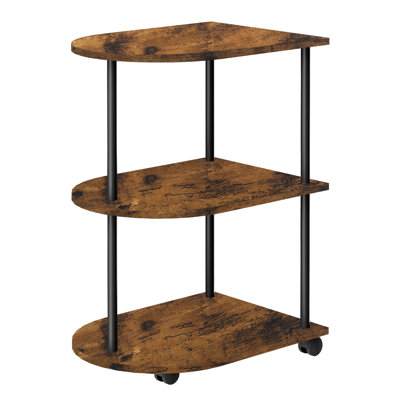 Semicircular Side Table - Brown