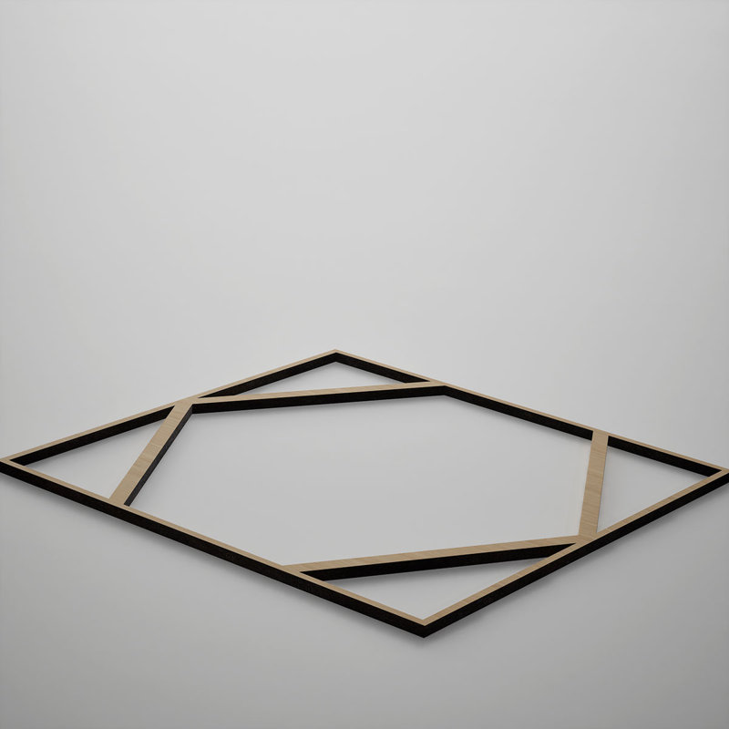 Petits panneaux muraux décoratifs en bois Fraser, petit, l 11 3/8 po x H 11 3/8 po x T 3/8 po, chêne blanc