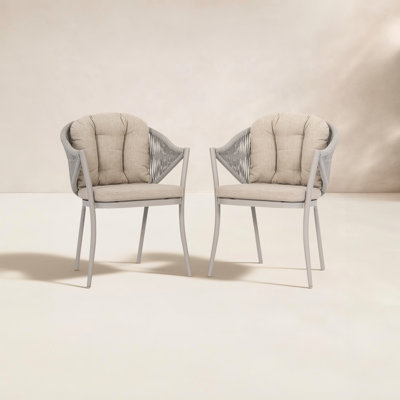 Vesa Patio Dining Armchair with Cushion by Joss & Main