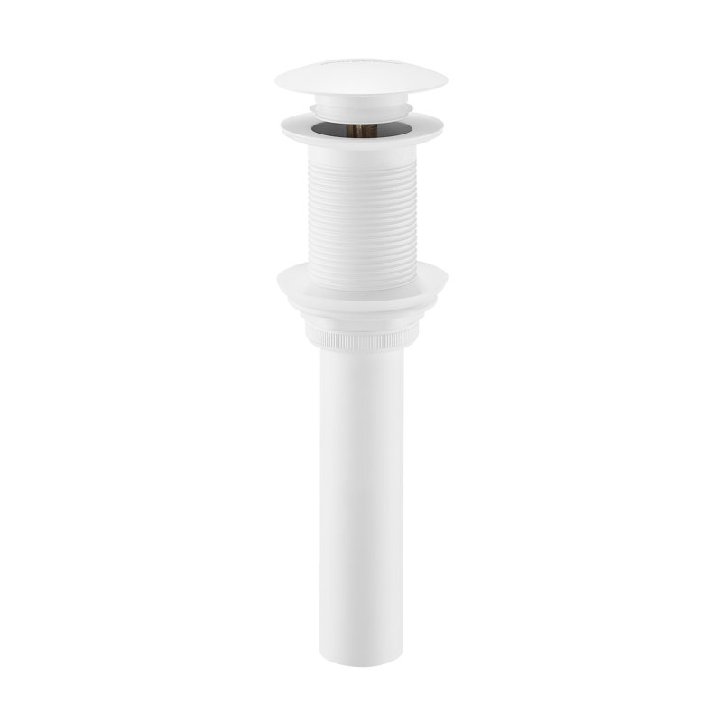 Swiss Madison Residential Non-Overflow Pop-Up Bathroom Sink Drain, Matte White