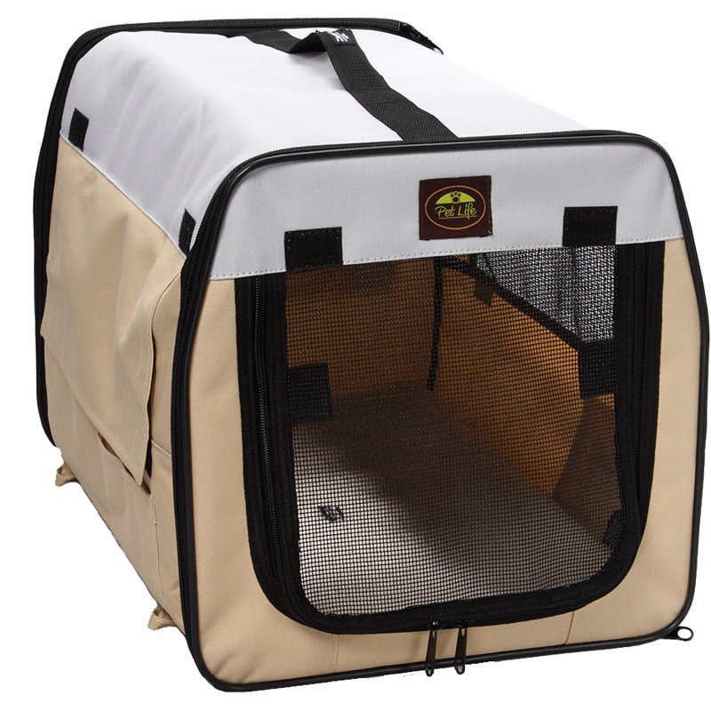Caisse pour animaux , Très petit (H 13,4 po x l 13,4 po x P 19,3 po), Kaki