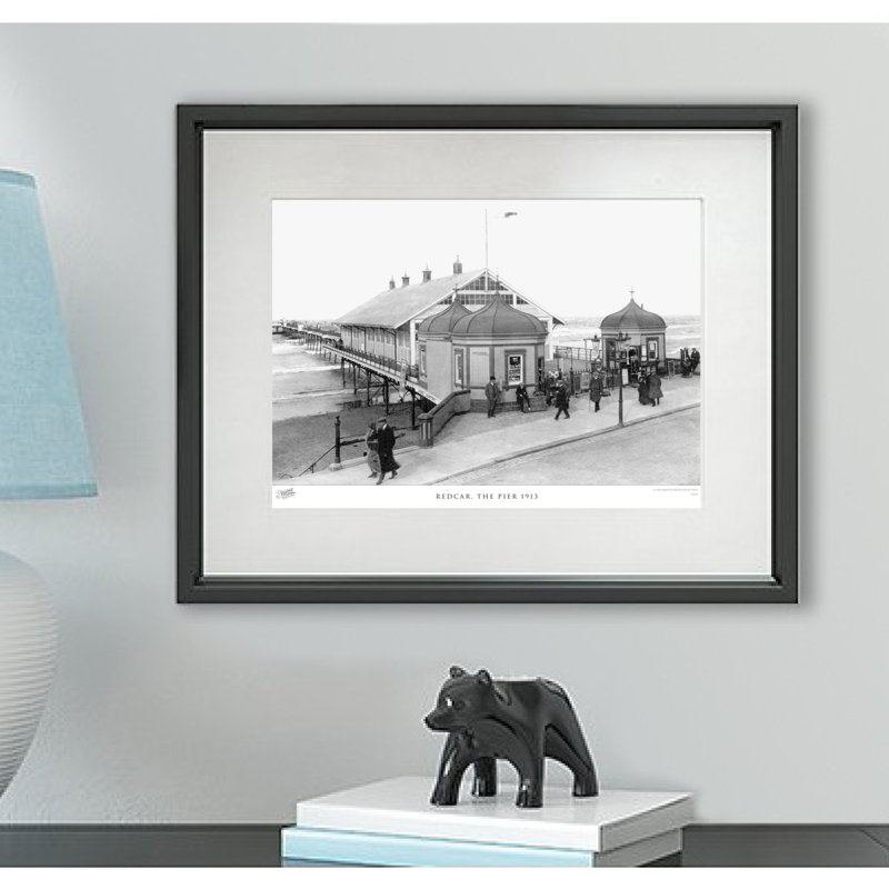 Redcar, The Pier 1913 - Single Picture Frame Print, 40cm H x 50cm W x 2.3cm D