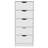 Basilea 5 Drawers Tall Dresser, Pull Out System -White-1167098914