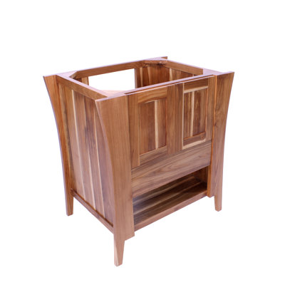 Meuble-lavabo en teck de 30 po EcoDecors Curvature