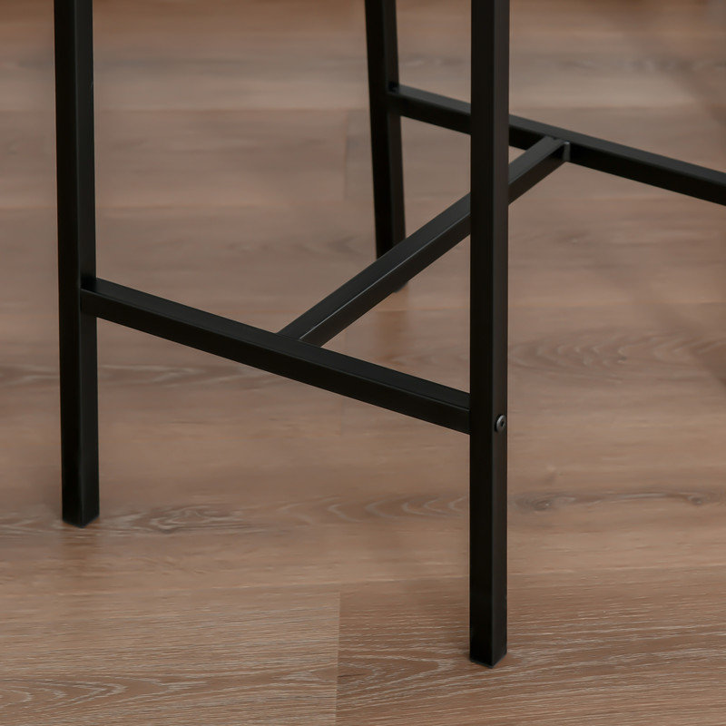 89cm Bar Set, Natural Wood + Black