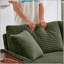 Comfortable Fluffy Corduroy Lazy Sofa with Double Ottomans and Table Board for Chailiving-308411433
