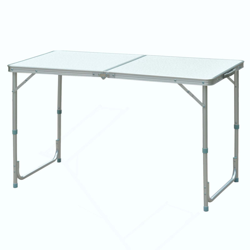 Table de camping pliante portative en aluminium facile à nettoyer
