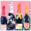 Drinks and Spirits Pass The Bottle! Champagne - impression sur toile tendue-825096522-825113987