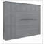 Queen Size Murphy Bed Wall Bed With Cabinets,Grey-359348509