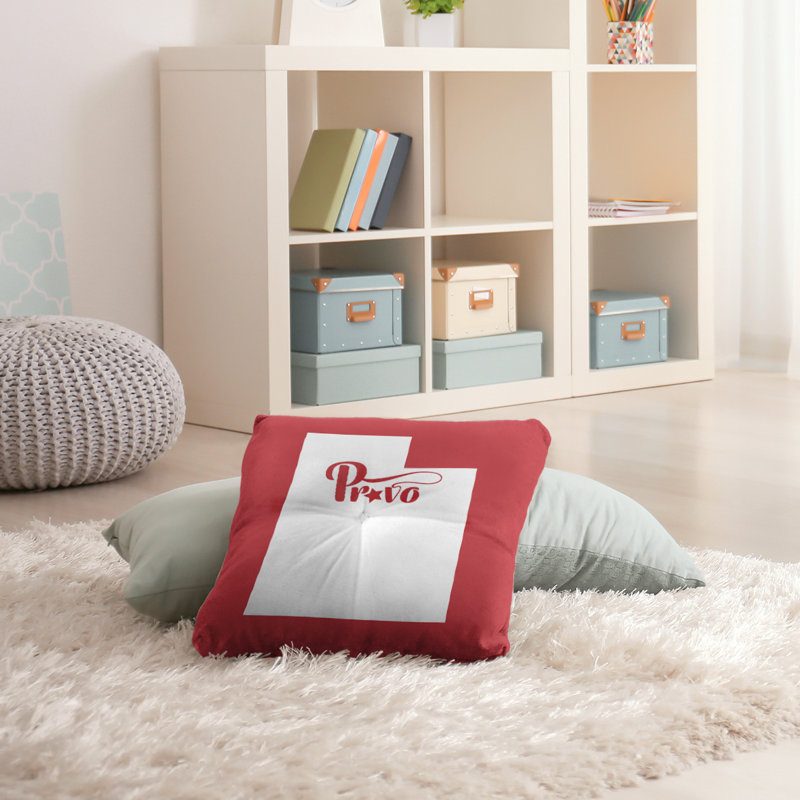 Coussin de sol touffeté nevada, 26 po x 26 po, Rouge, Provo