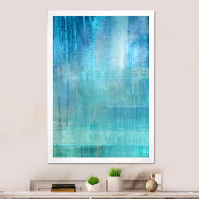 «Blue Meets Turquoise Abstract Art II», reproduction d'art moderne et contemporaine sur toile