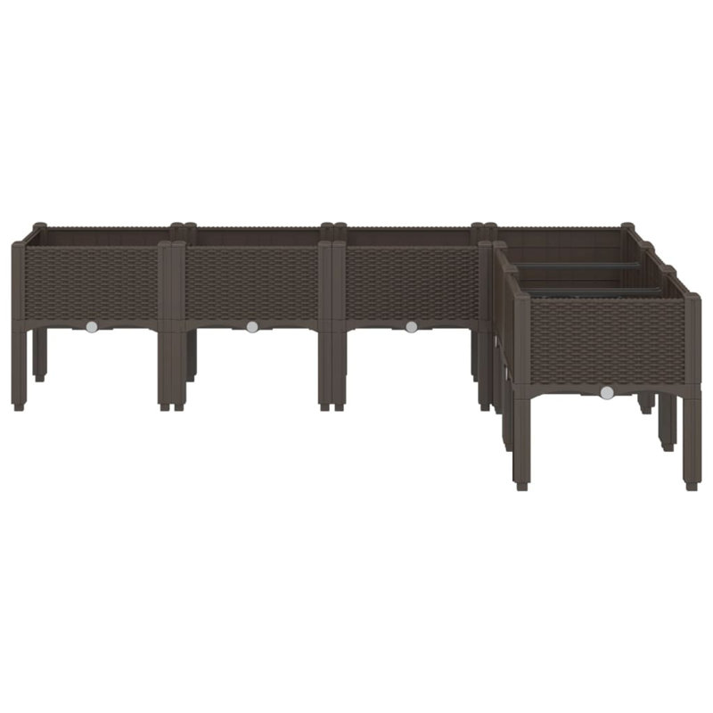 Ajkun Planter Box, Brown