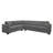 Upholstered 127.5 " L-Shaped Seating Component