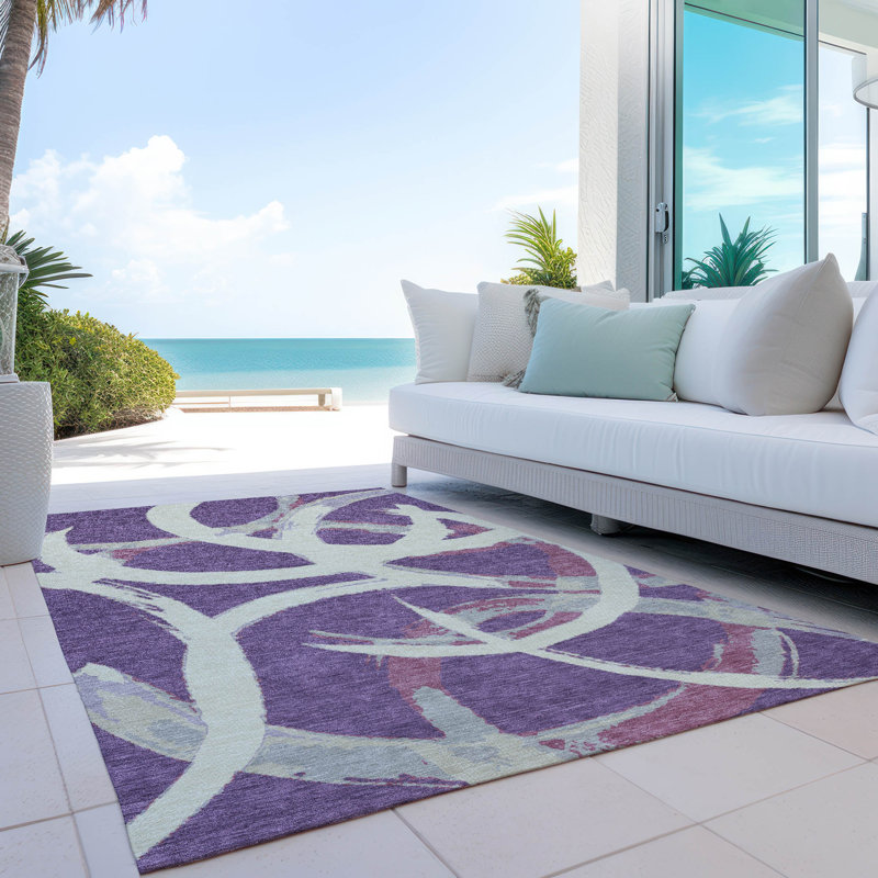  Machine Washable Indoor/Outdoor Chayden ACN1022 Beige Rug, Runner 2'3" x 7'6"
