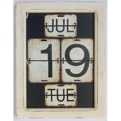 Décoration murale perpétuelle en métal pour calendrier