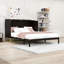Grand lit escamotable en bois avec pieds en métal