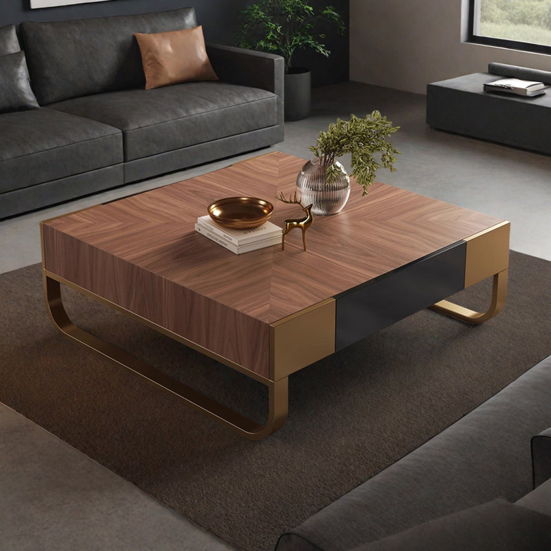 Modern Luxury Tea Table, Golden